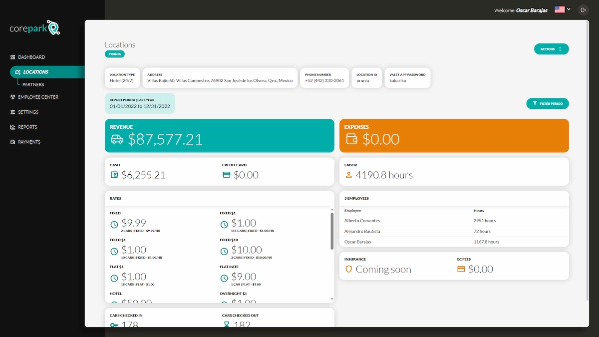 CorePark | Backoffice | Automated Reporting
