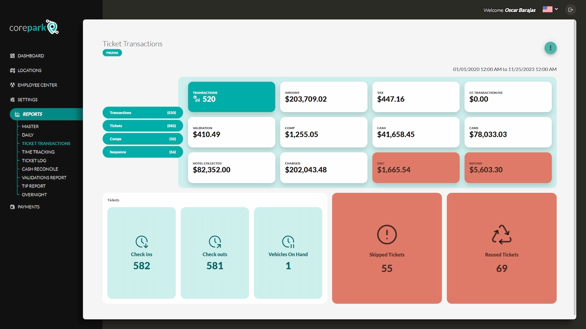 CorePark | Backoffice | Automated Reporting