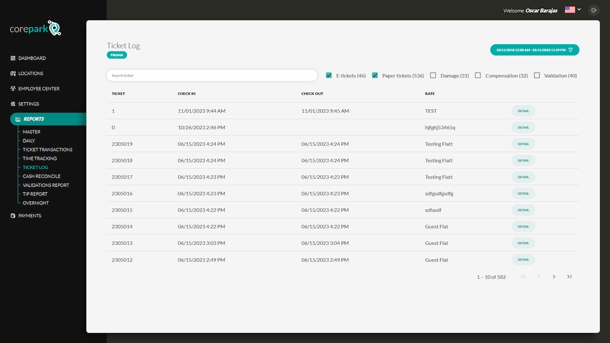 CorePark | Backoffice | Automated Reporting